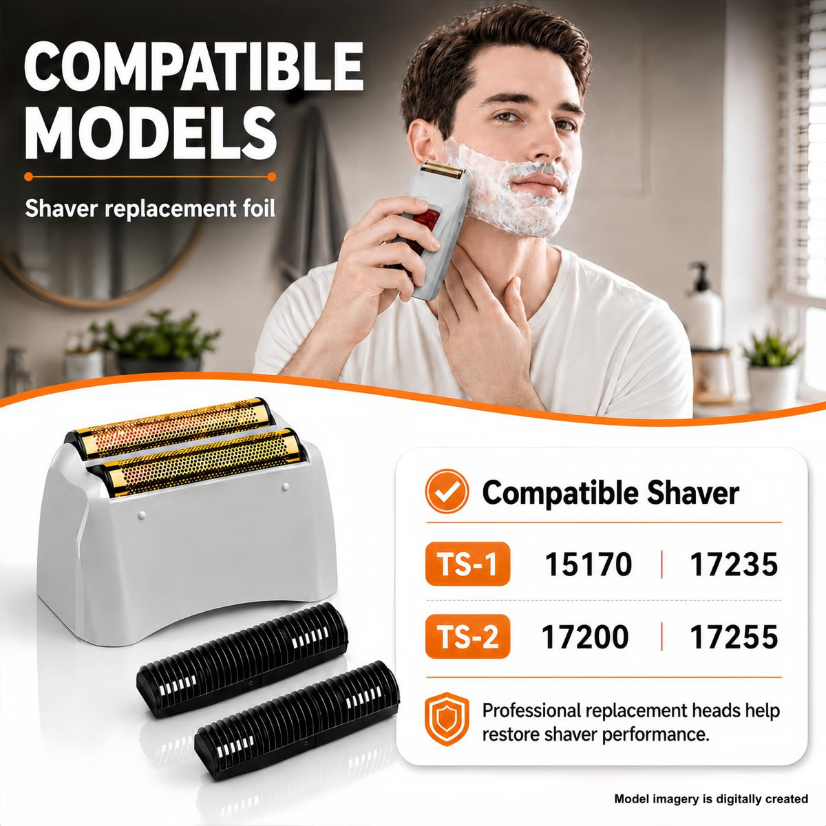 AIJALY replacement foil installed on ProFoil shaver head restoring smooth shaving