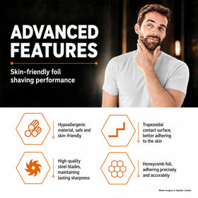 AIJALY lifestyle bathroom setup with shaver, convenient ready-to-use replacements