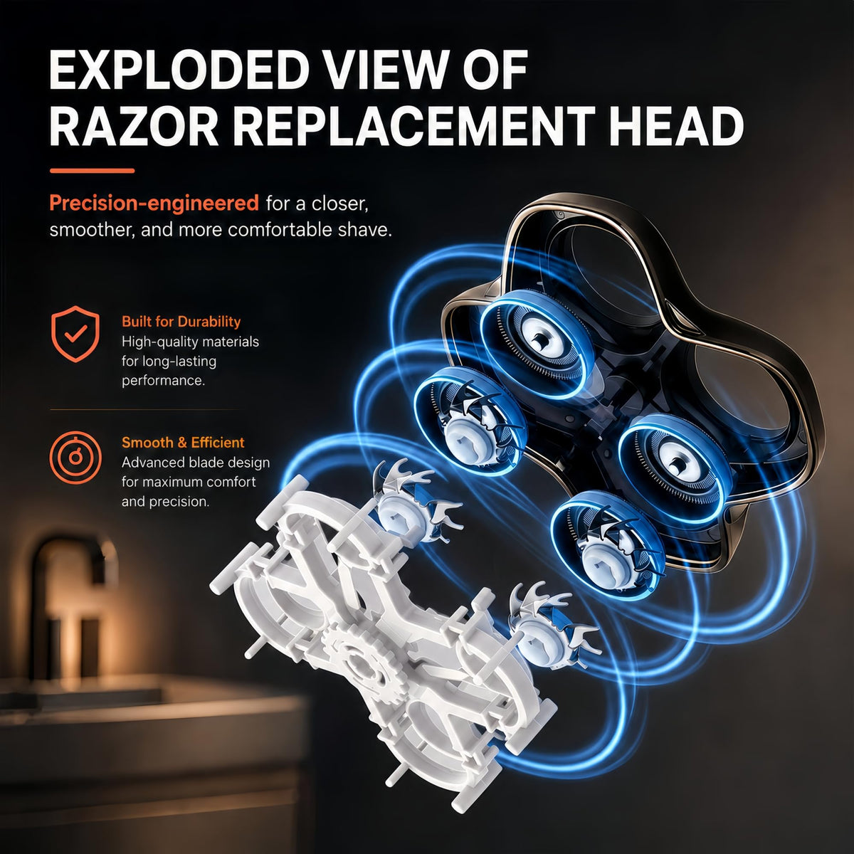 AIJALY detailed view of mounting tabs for easy snap-on installation benefit