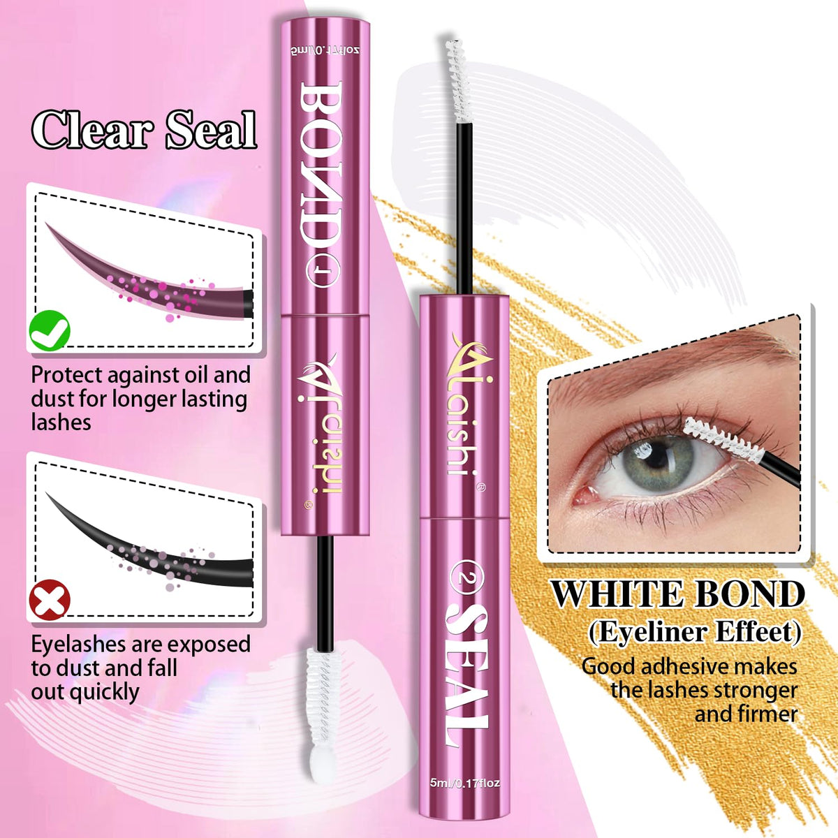 AILAISHI application using tweezers to place lash clusters for steady hold