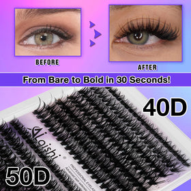 AILAISHI before and after eye comparison showing natural volume