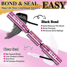 AILAISHI black bond applied to lash cluster, creates bold eyeliner-like finish