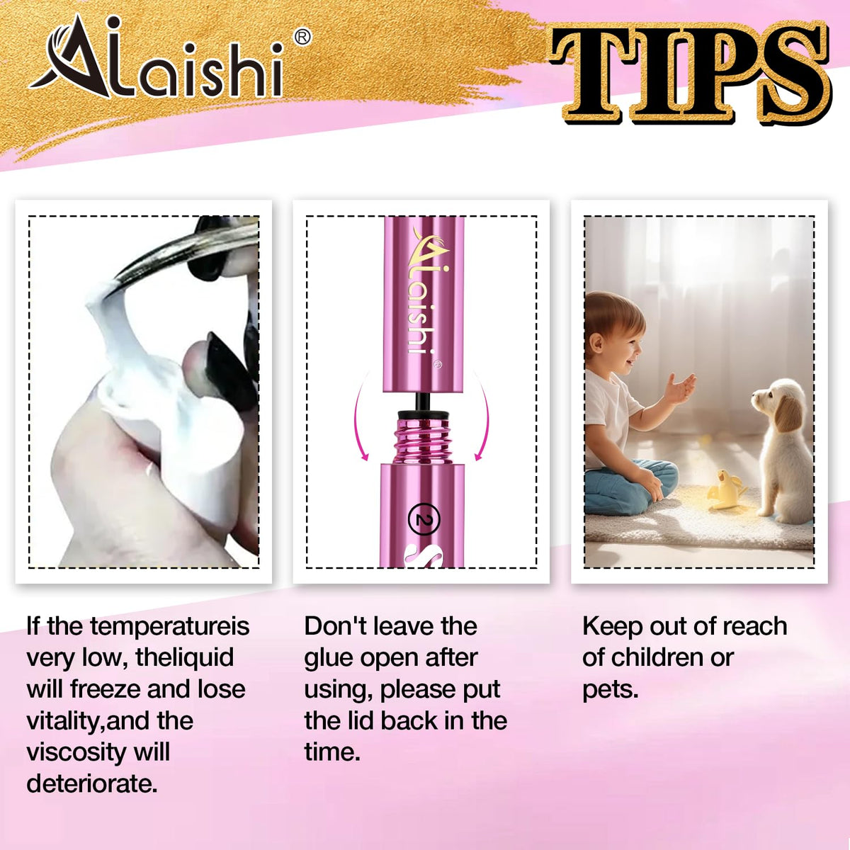 AILAISHI label and ingredients panel, easy-to-read safety and usage benefit