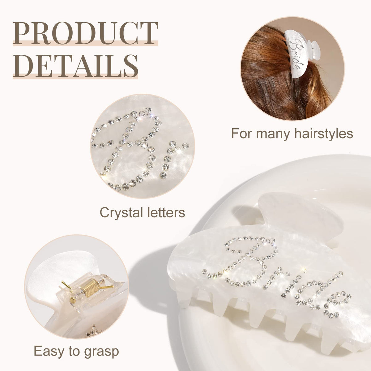 Aileam in use half-up bridal hairstyle adds polished photo-ready benefit