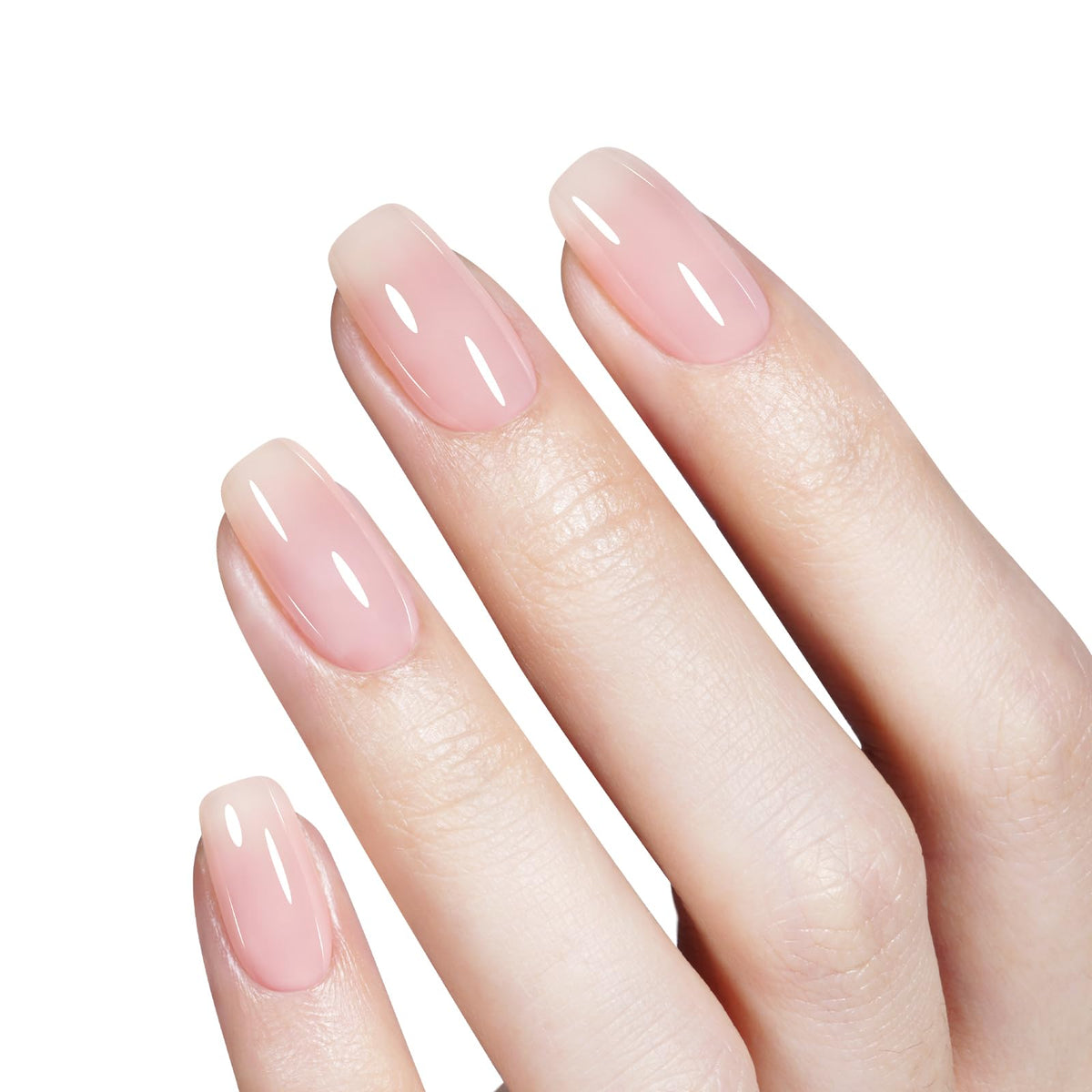 AILLSA cured nails close-up demonstrating glossy, natural-looking manicure durability