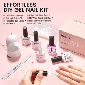 AILLSA milky white and light pink jelly gels for buildable color