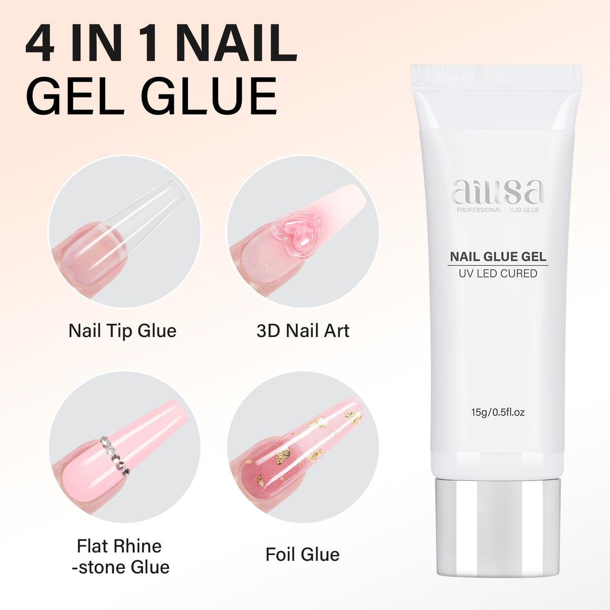 AILLSA gel curing under LED lamp showing quick set time and reliable adhesion benefit