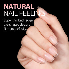 AILLSA tips held next to a hand to show scale and realistic fit before application