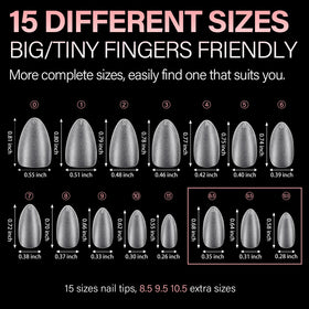 AILLSA size numbering detail on tip tips for quick selection and size matching