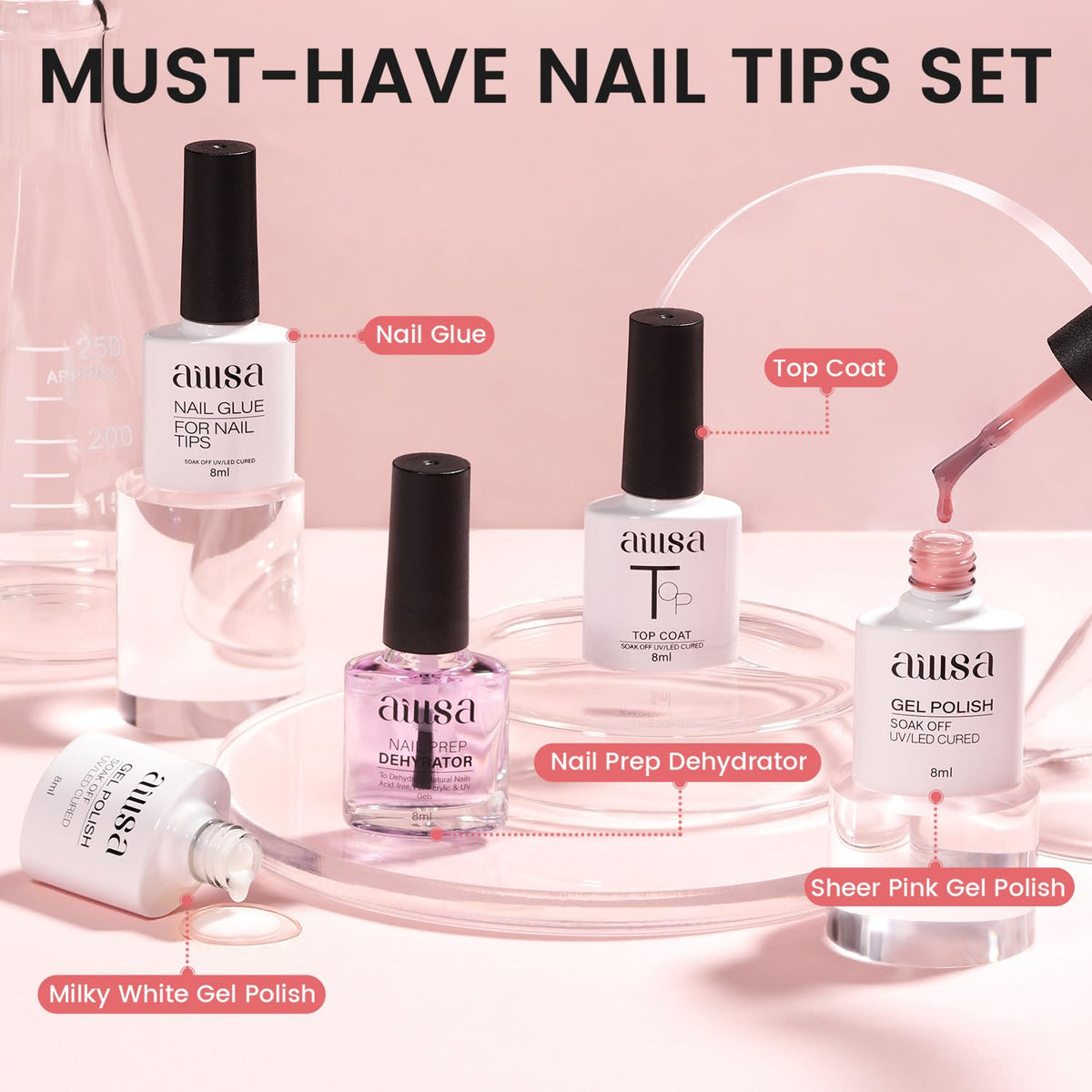 AILLSA size-sorted tips arranged for easy selection and fitting