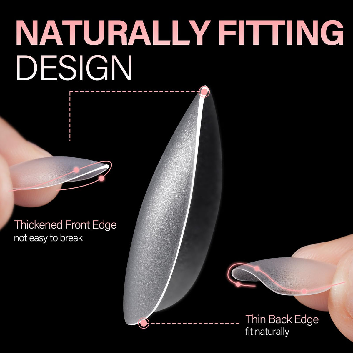 AILLSA tip thickness and edge view showing thin back and durable thickened front
