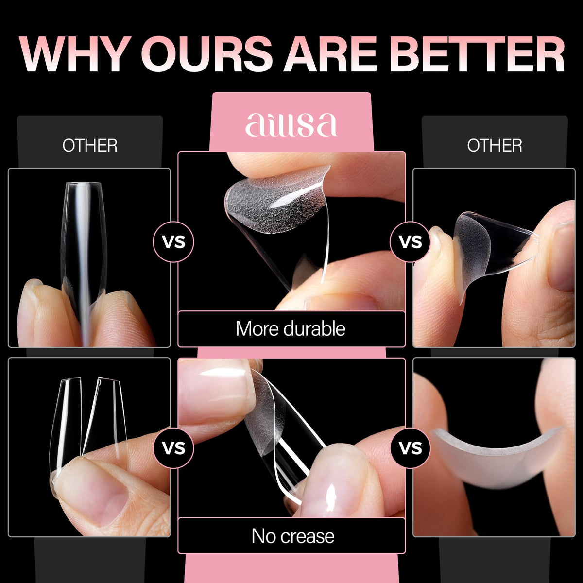 AILLSA application scene showing press-on use and quick DIY results