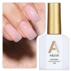 AILLSA front bottle showing milky pink shade and glossy finish