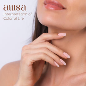 AILLSA applied on nails as French base demonstrating versatile use