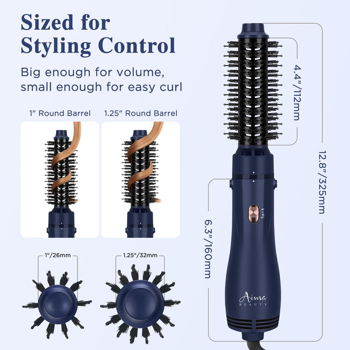 Aima Beauty concentrator nozzle top view offering precise straightening benefit