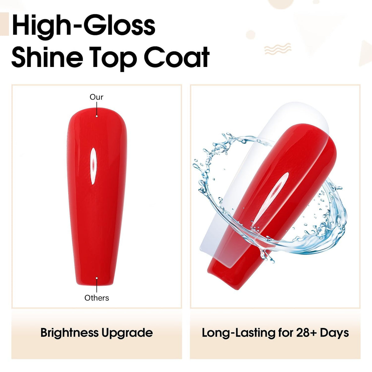 AIMEILI size comparison beside a ruler showing two 15ml bottles for travel convenience