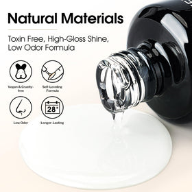 AIMEILI gel texture close-up highlighting HEMA-free formula for gentler adhesion