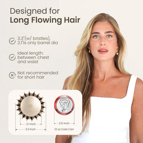 AIMIKE detailed shot of boar bristles spreading natural oils to reduce frizz