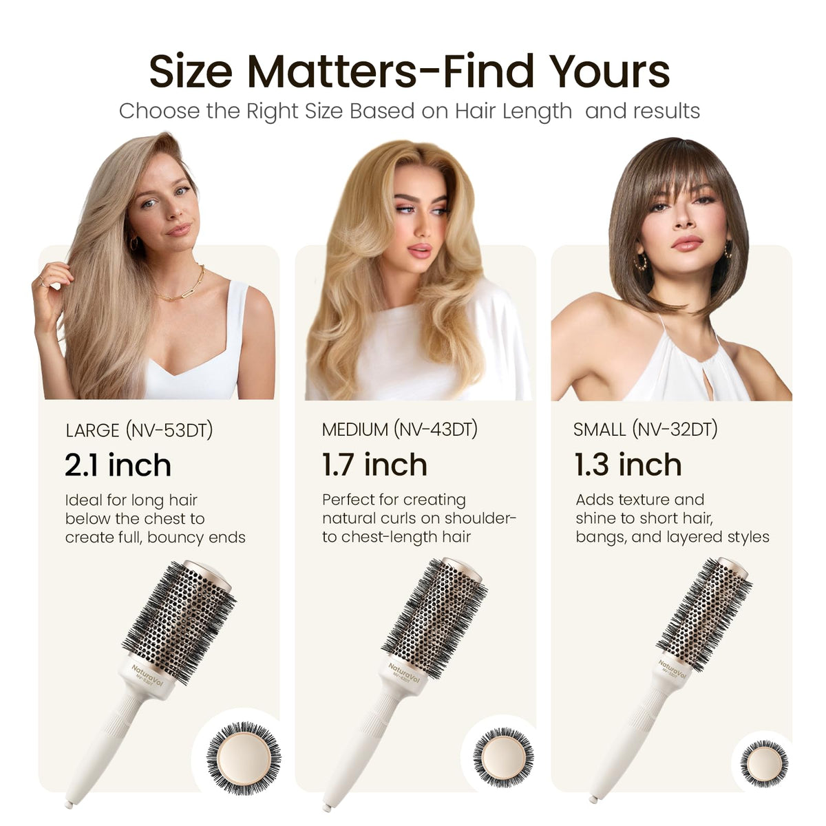 AIMIKE brush in hand showing ergonomic handle for reduced wrist fatigue