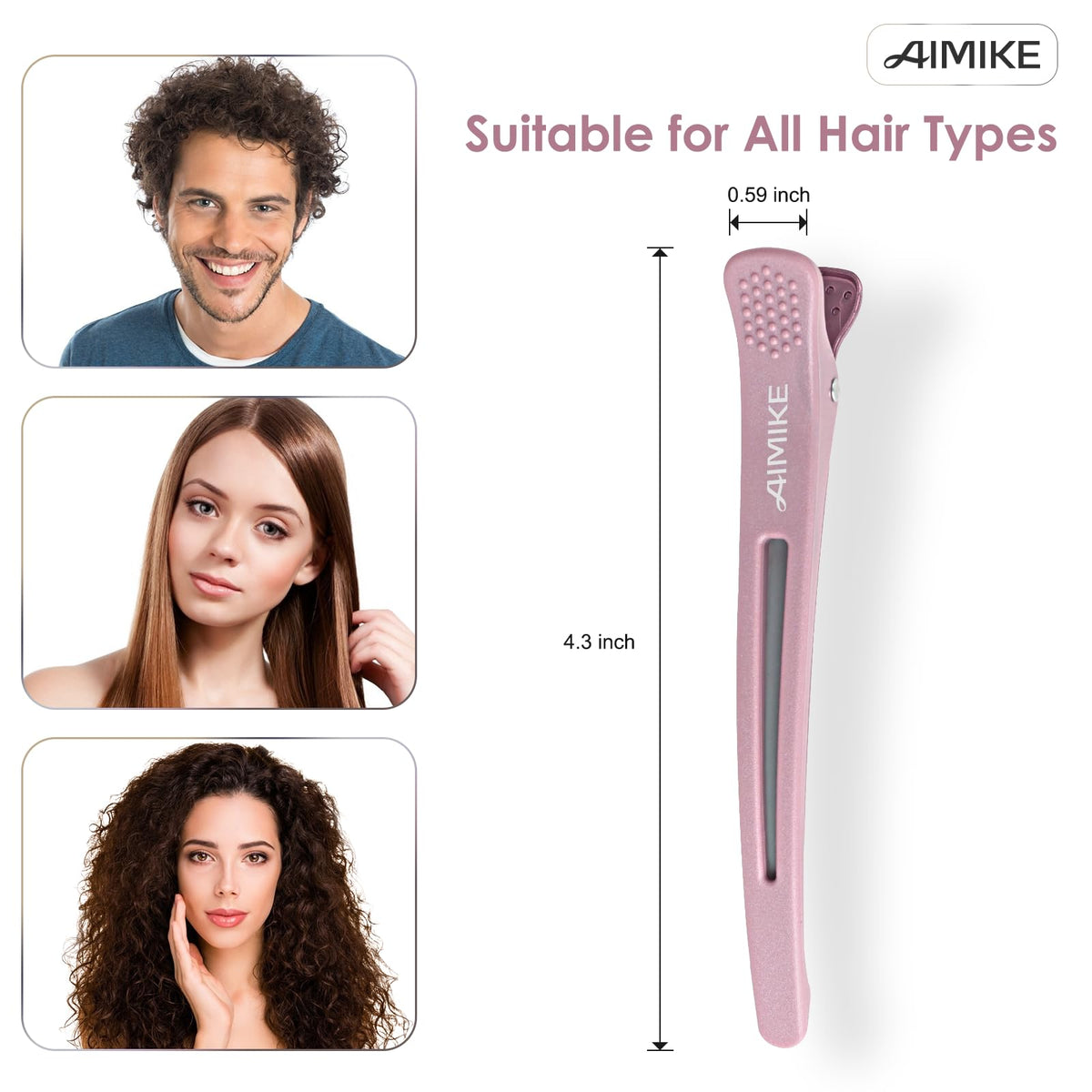 AIMIKE clip holding a roller demonstrating secure hold without damage