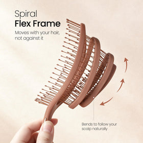 AIMIKE close-up of FlexGlide bristles demonstrating smooth glide and reduced breakage