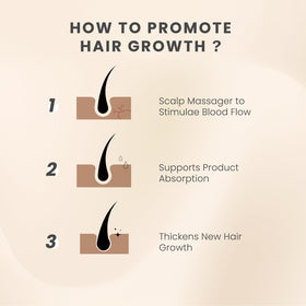 AIMIKE massaging dry scalp showing exfoliation and flake removal benefit