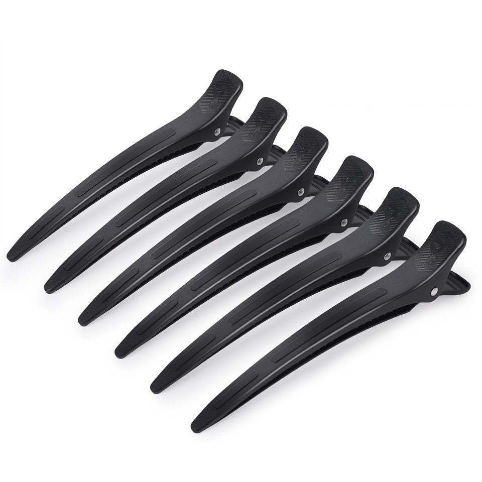 AIMIKE front packaging showing six black duckbill clips and clear label benefit