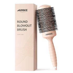 AIMIKE brush front view showing full barrel and handle for quick styling
