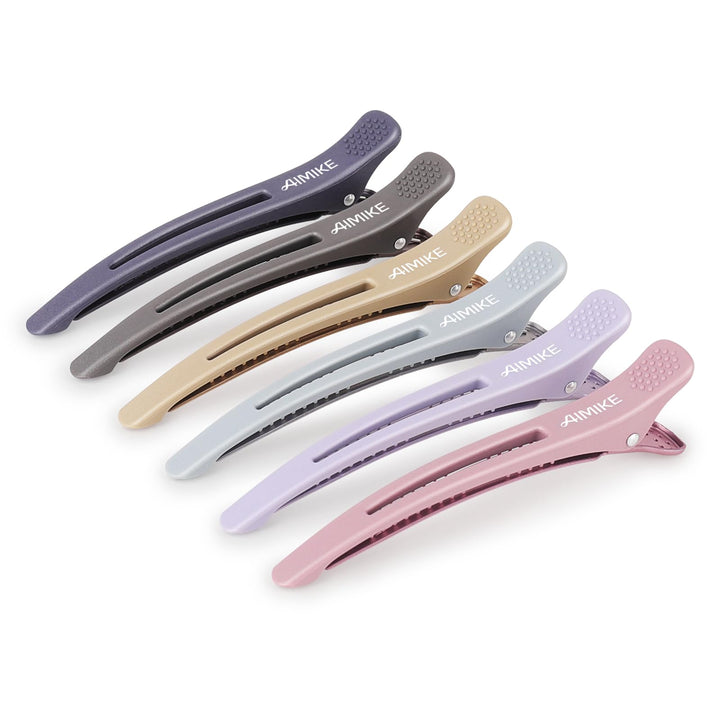 AIMIKE front view of six clips showing compact set and professional look
