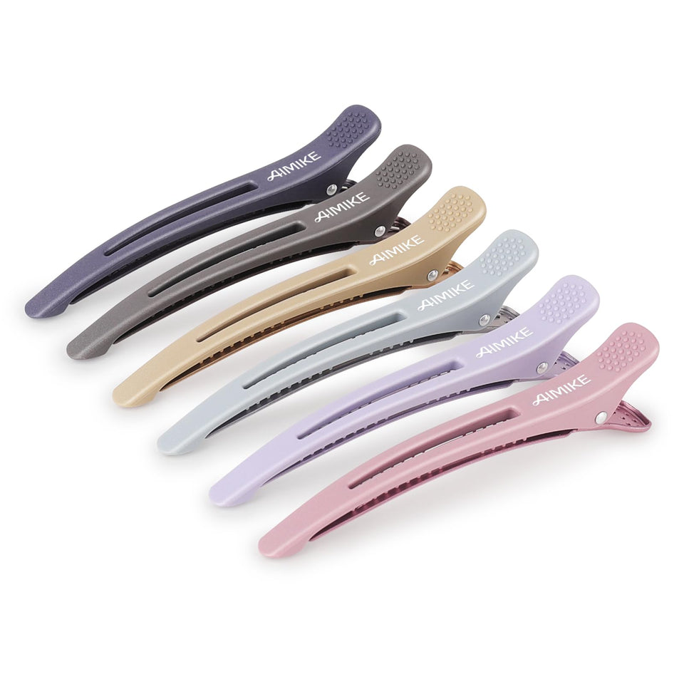 AIMIKE front view of six clips showing compact set and professional look