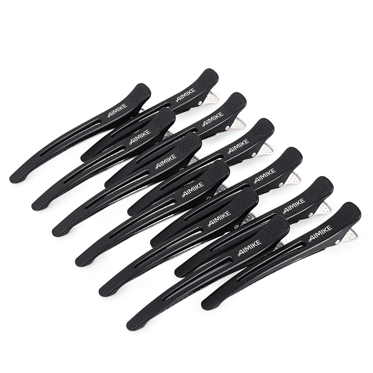 AIMIKE front view of 12-pack clips showing professional packaging and contents