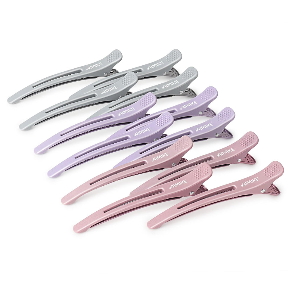 AIMIKE front view showing Morandi nude finish and clip set, professional look benefit