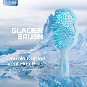AIMIKE Glacier bristle close-up highlighting flexible bristles that prevent breakage