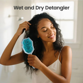 AIMIKE Glacier detangler used on wet hair to glide through knots gently