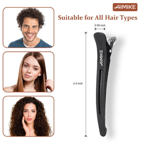 AIMIKE clip holding thick hair in use demonstrating reliable salon hold