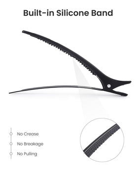 AIMIKE clip in use holding hair during blow-drying for secure styling