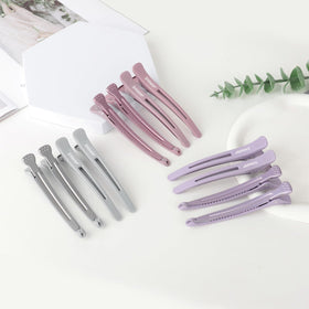 AIMIKE clips arranged on vanity for a neat salon-ready organization benefit