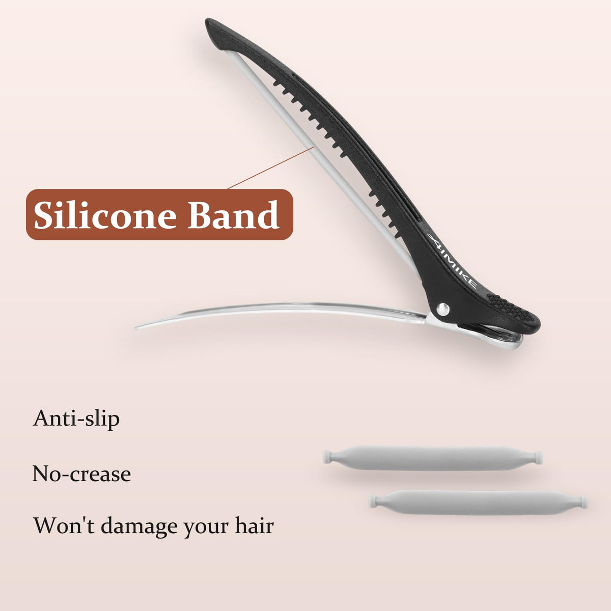 AIMIKE metal base detail showing smooth rust-resistant finish for gentle glide