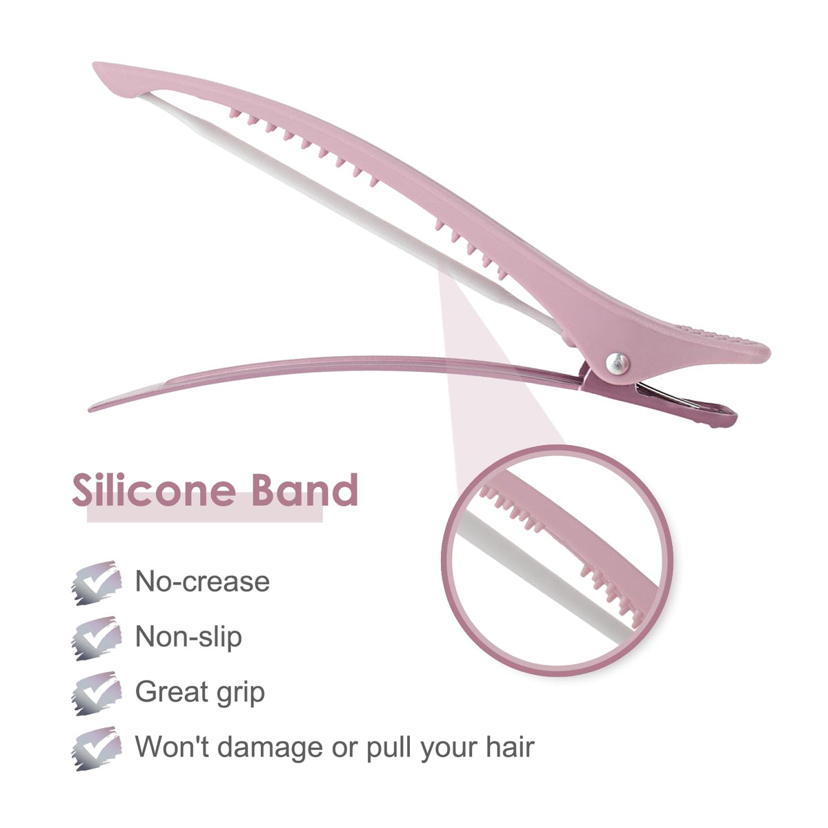 AIMIKE detail of elastic metal spring and electroplated base for durable hold