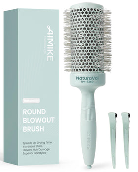 AIMIKE NaturaVol brush front view showing design and finished look benefit