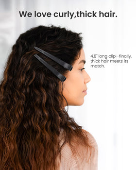 AIMIKE side profile displaying 4.8-inch length for larger hair sections