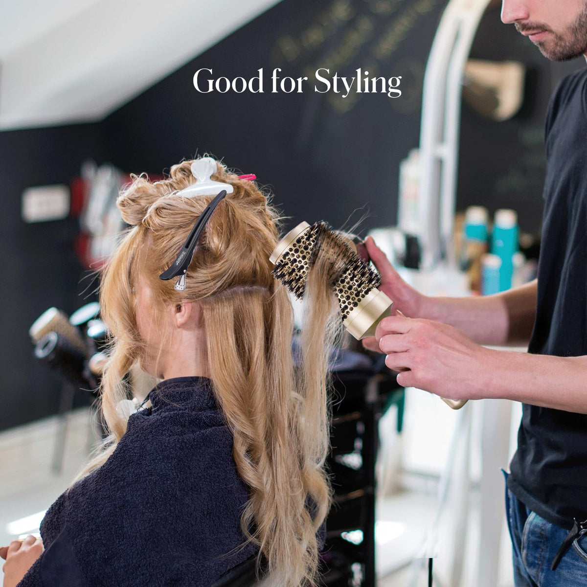AIMIKE clip clipped in wet hair during styling to prevent slipping