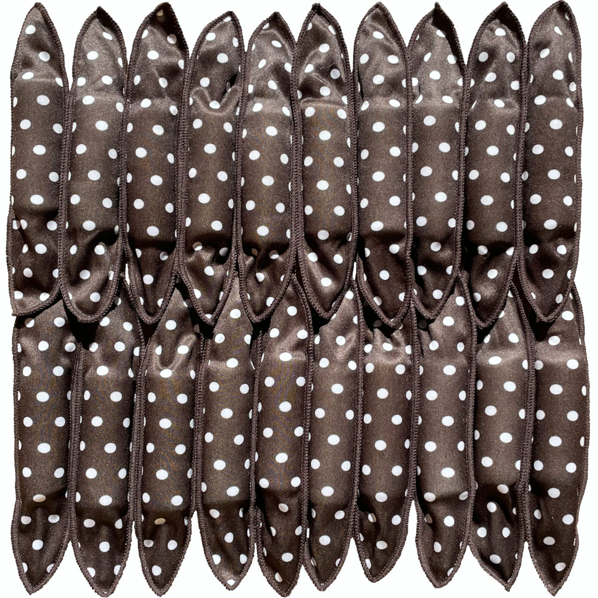Aimin Hair front packaging showing 30 black soft satin sponge rollers for heatless curls and easy styling