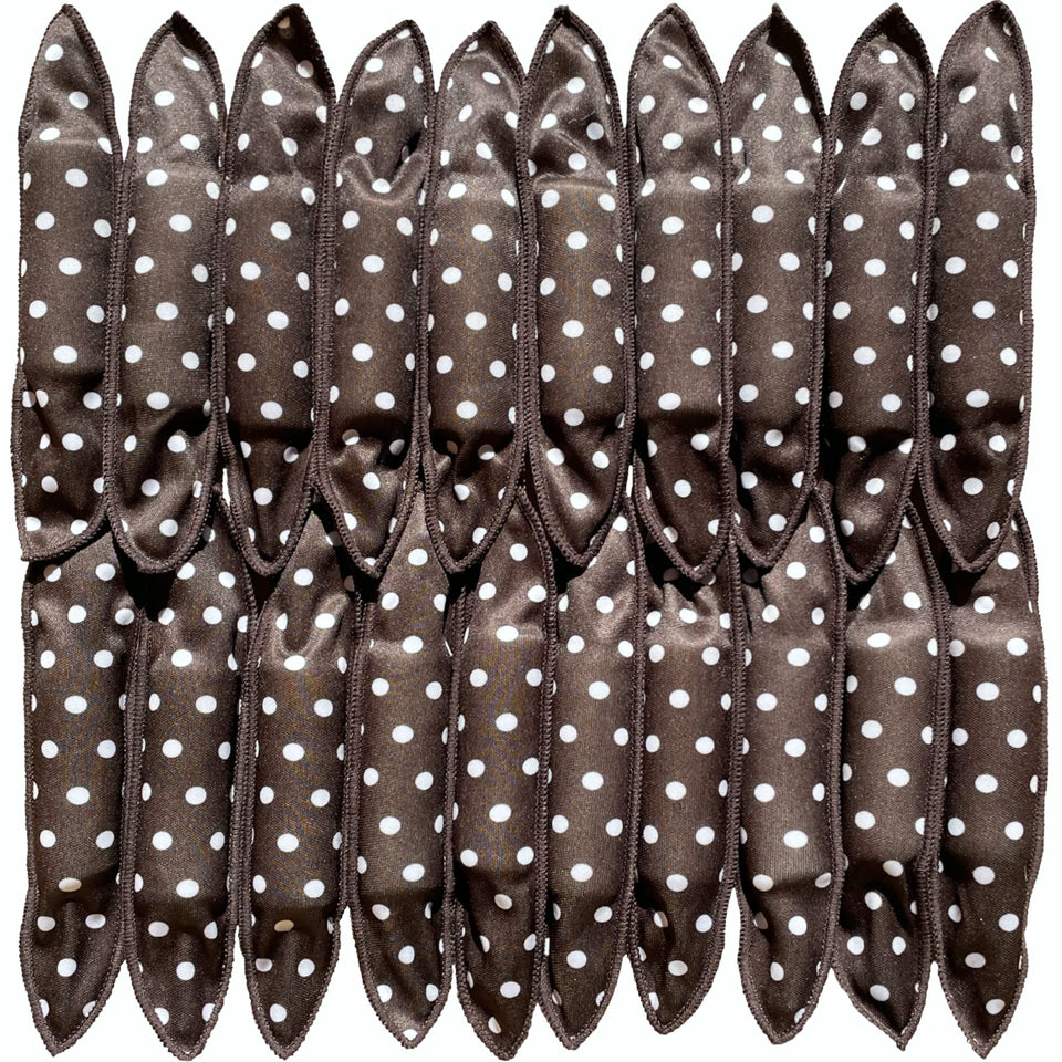 Aimin Hair front packaging showing 30 black soft satin sponge rollers for heatless curls and easy styling