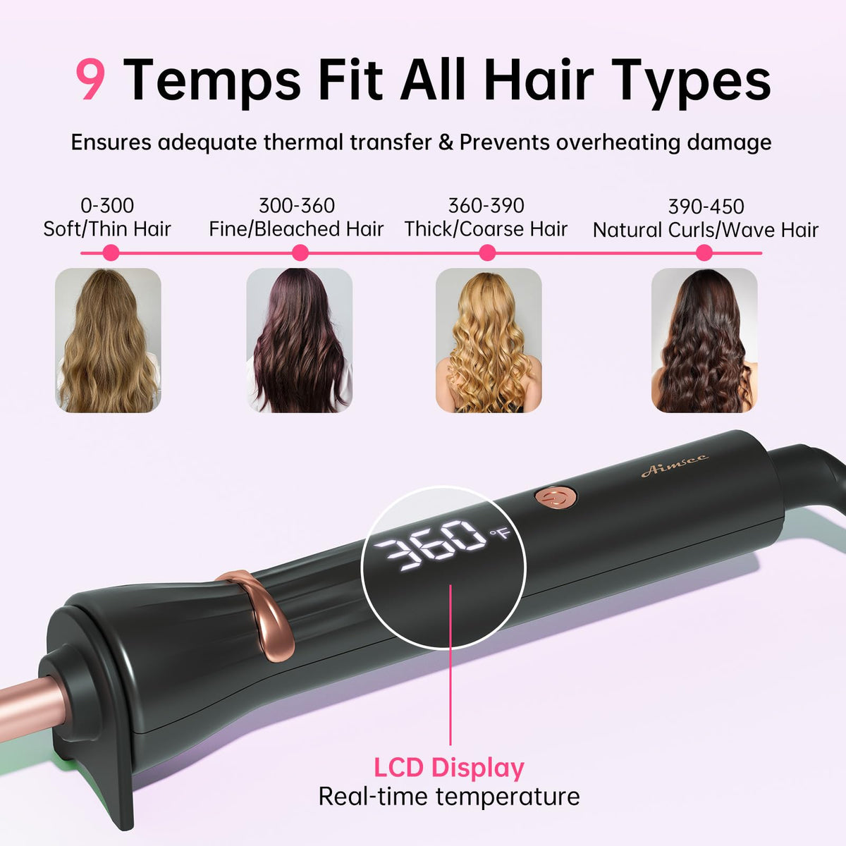 AIMSEE cool-tip handle and rest stand for safer styling