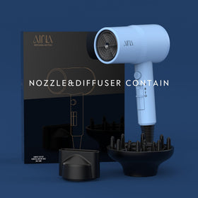 AINA hair dryer texture ceramic coating close-up promoting even heat distribution