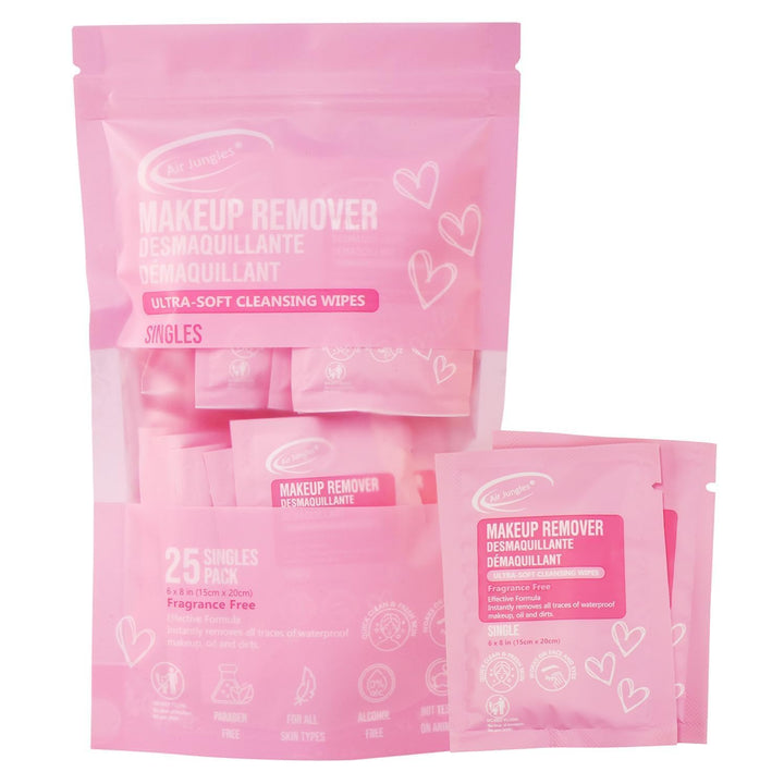 Air Jungles front packaging showing pink box and 25 count for travel convenience