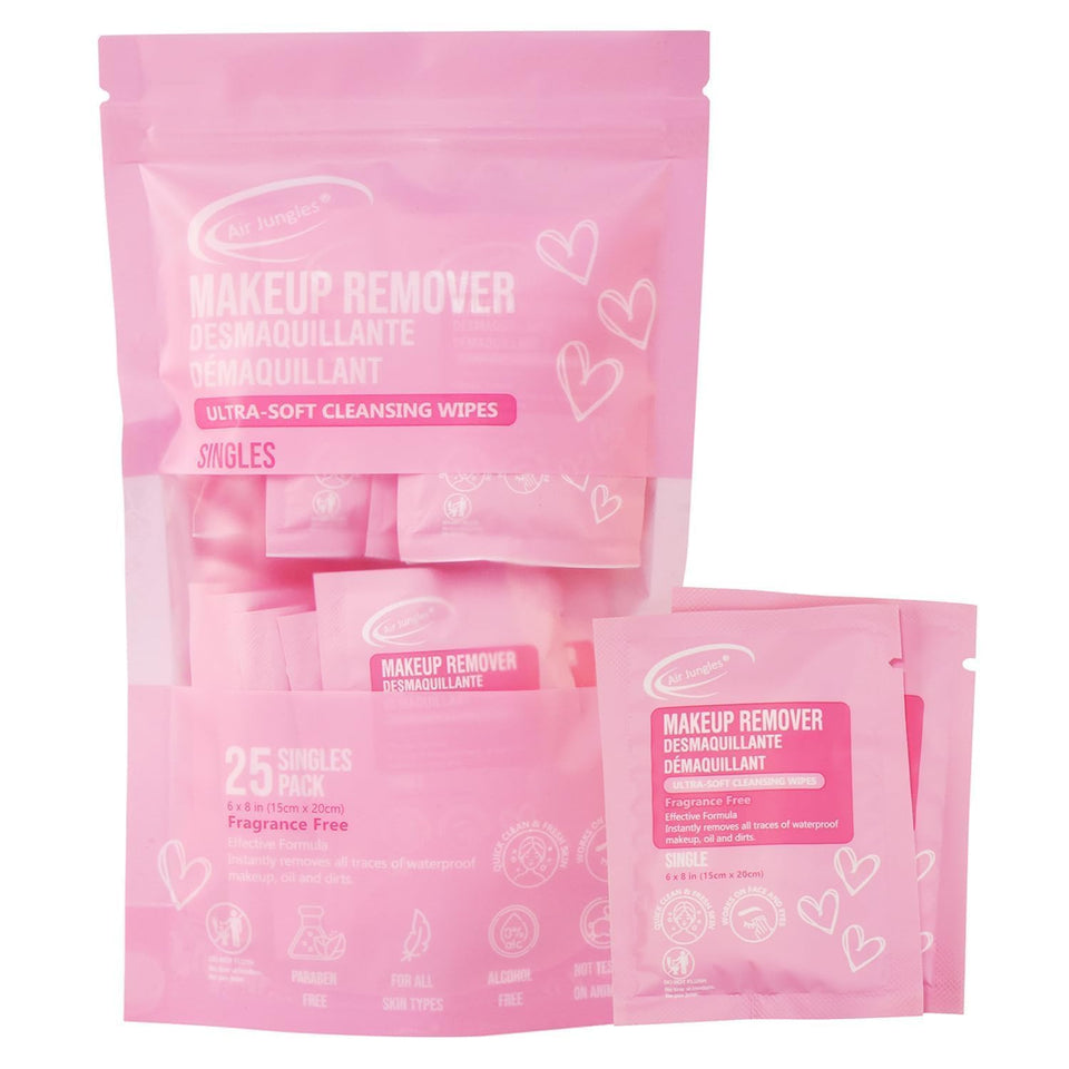Air Jungles front packaging showing pink box and 25 count for travel convenience