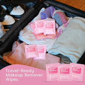 Air Jungles wipes inside a travel kit demonstrating on-the-go skincare convenience