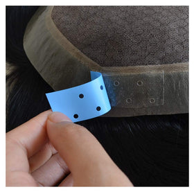 AIRAO wig wearer outdoors showing secure tape hold through movement and activities